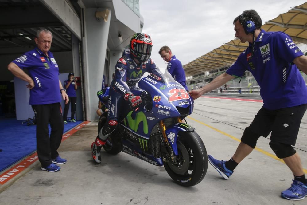 Maverick Viñales als tests de Sepang