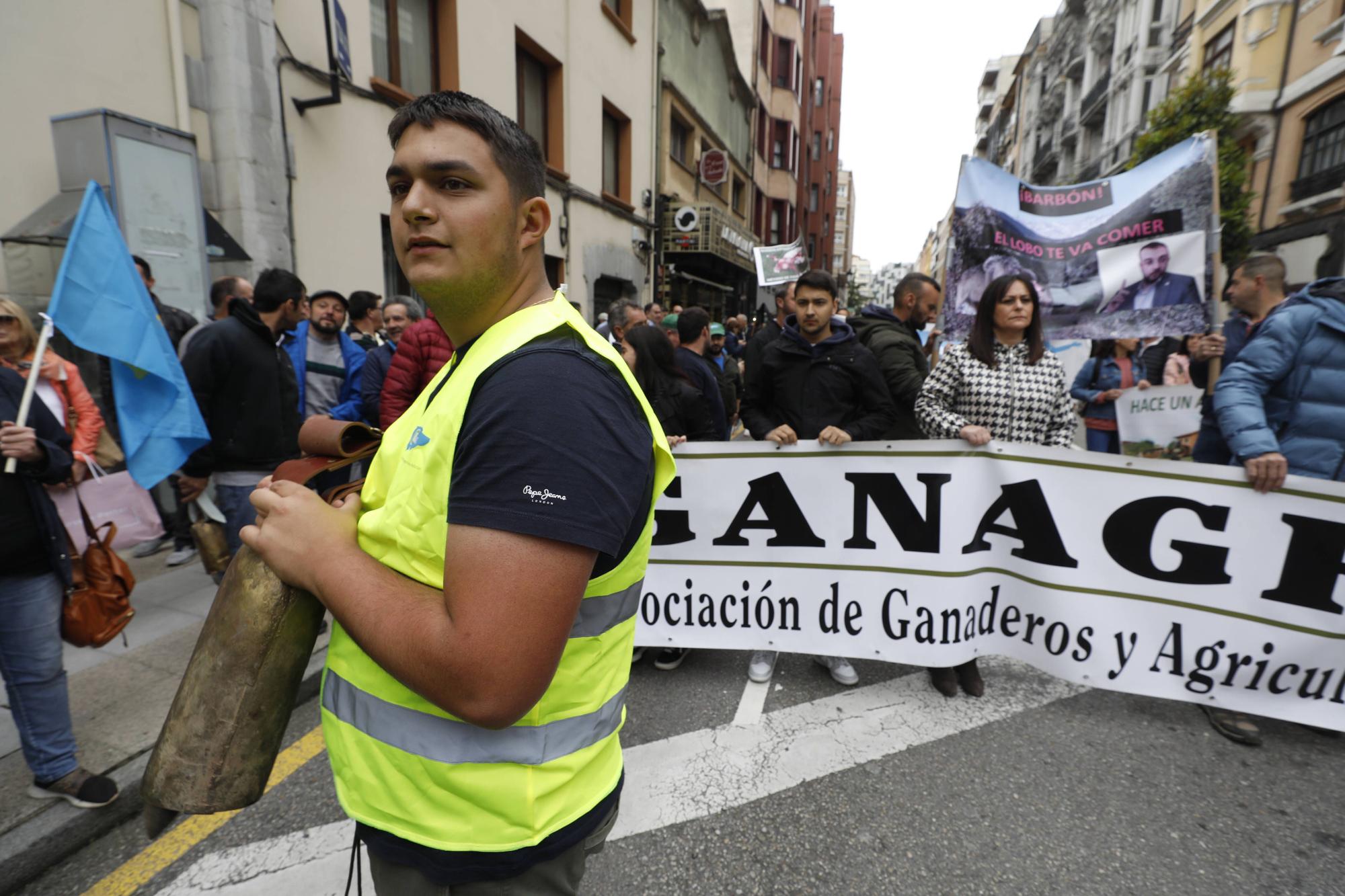 EN IMÁGENES: Así fue la tractorada de protesta del campo asturiano en Oviedo