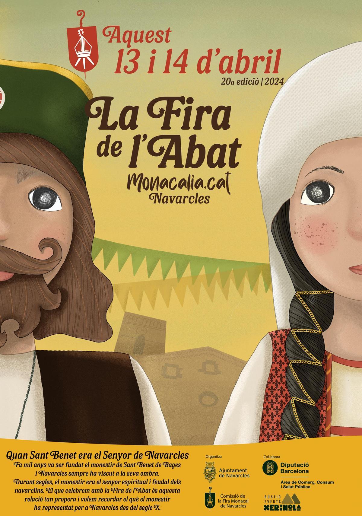 Cartel de la 20ª edición de la Fira de l'Abat de Navarcles.