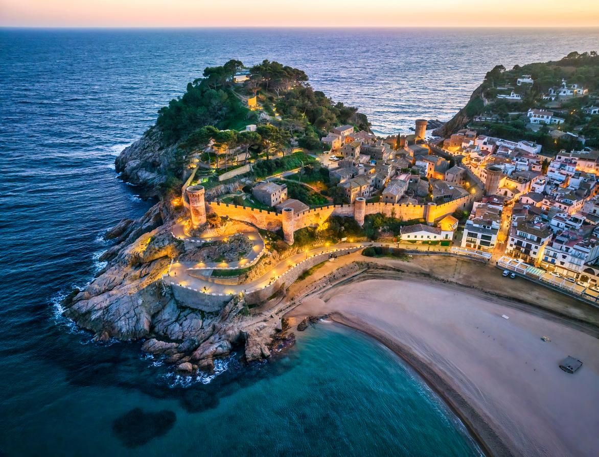Tossa de Mar en la Costa Brava, Cataluña