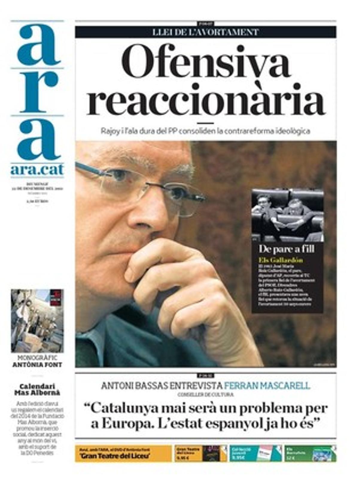 Ara, 22-12-2013. Ara, 22-12-2013.