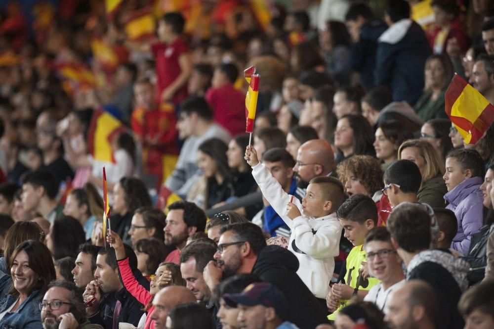 La selección española femenina, en Riazor