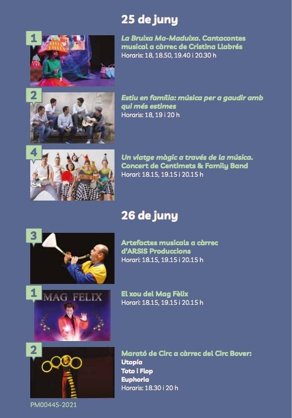 Actividades previstas los días  25 y 26 de junio.