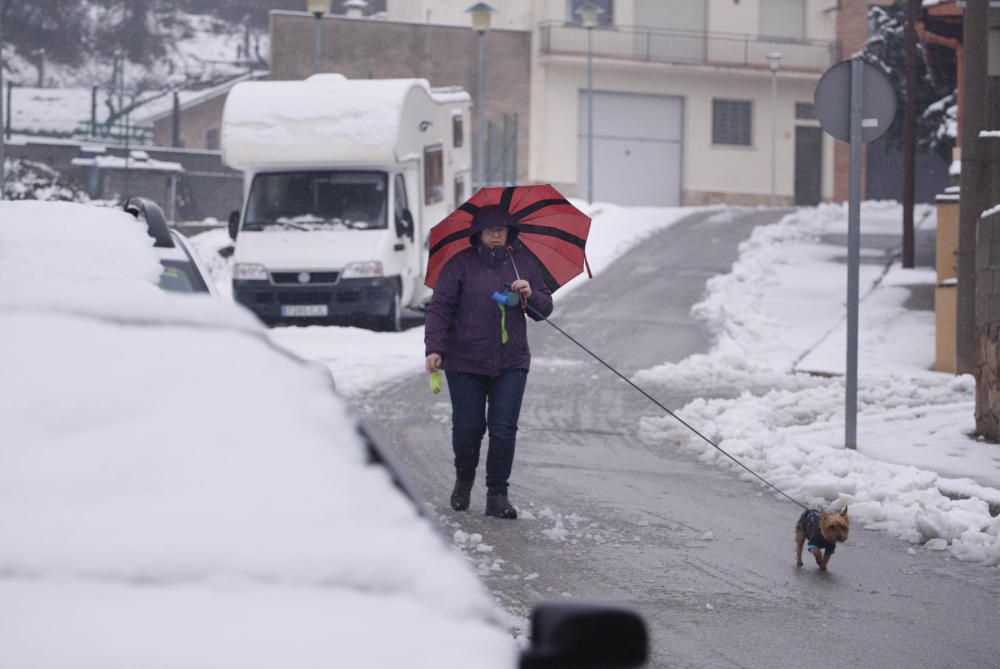 Imatges de la nevada a Sant Hilari Sacalm