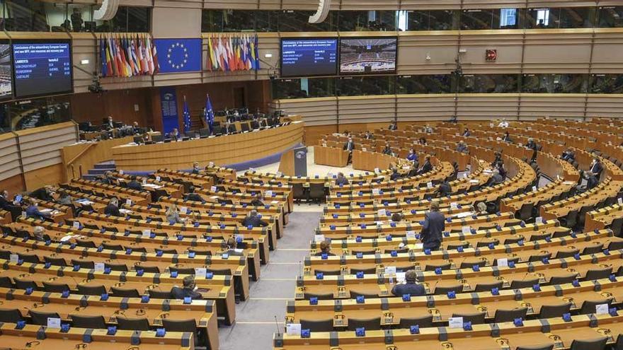 Vista general del parlamento europeo en Bruselas.