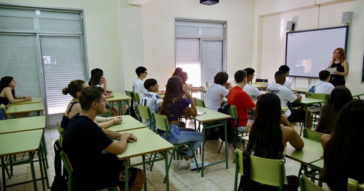Una clase de instituto en Cartagena