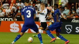 La reacción de Mestalla al cambio de Daniel Wass