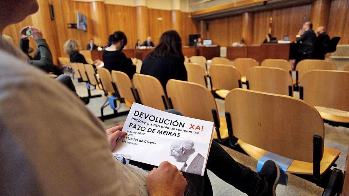 Primera jornada del juicio que se celebró ayer en el Juzgado de Primera Instancia de A Coruña.