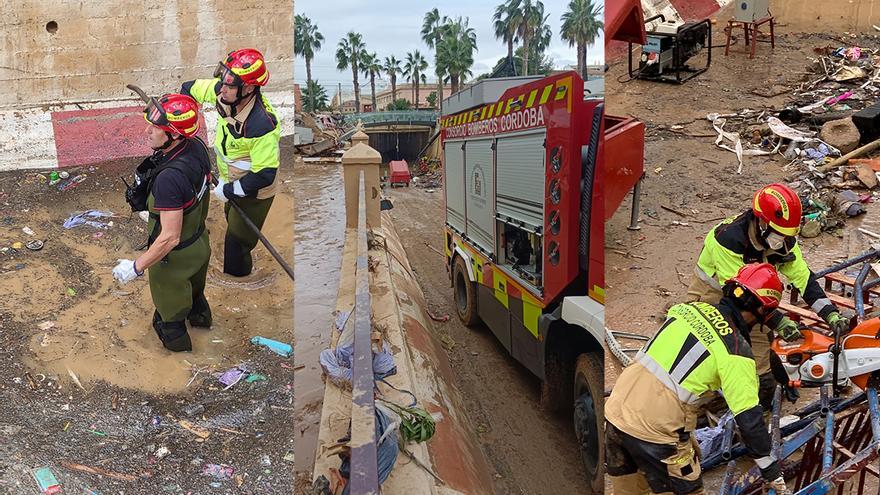Los bomberos de Córdoba, en la zona cero de la DANA