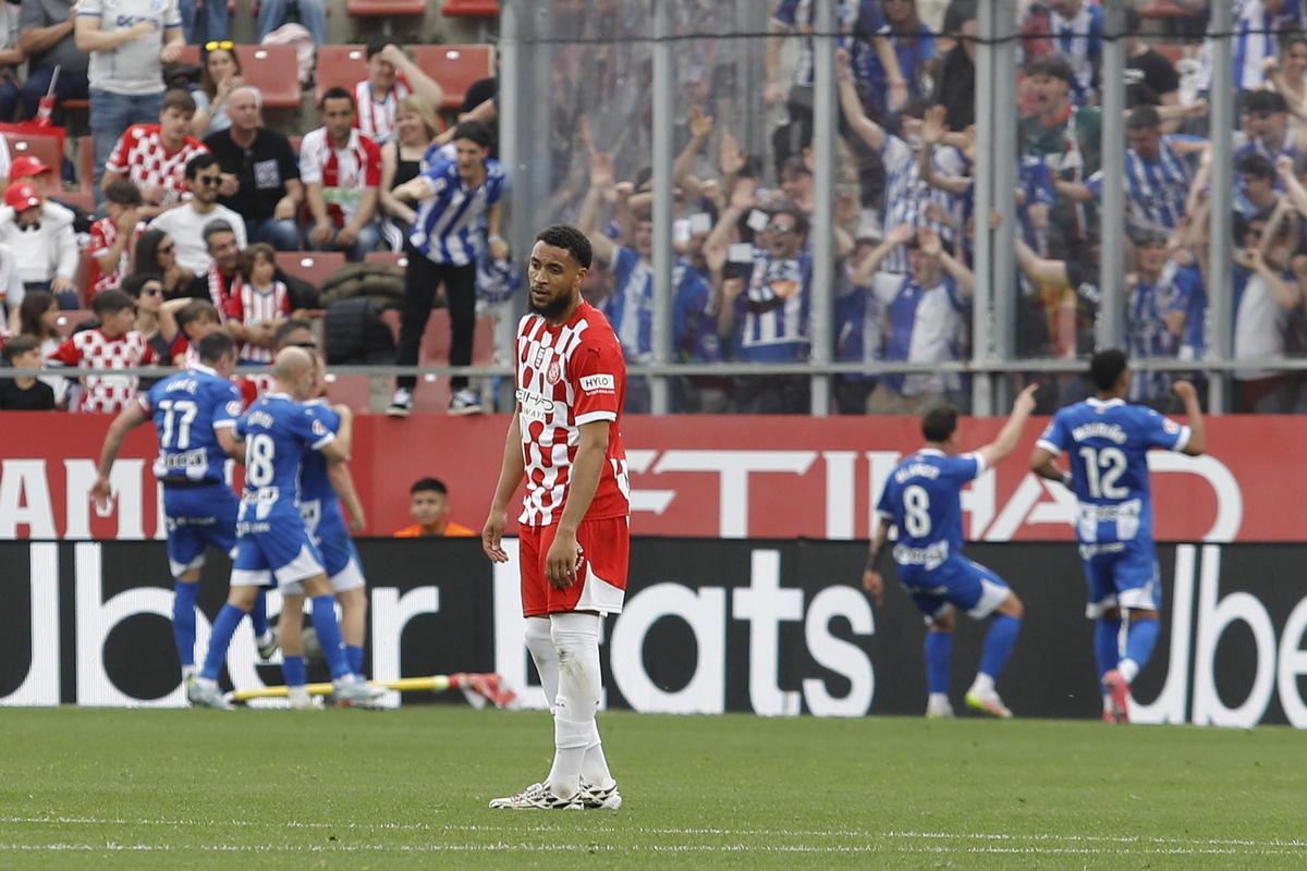 Danjuma, en la derrota contra l'Alabès a Montilivi el curs passat (0-1).