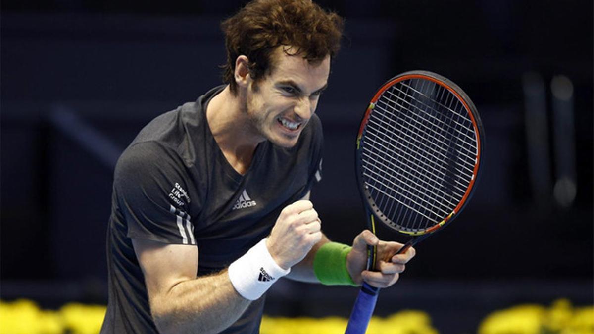 Andy Murray celebró efusivamente la victoria ante Fognini