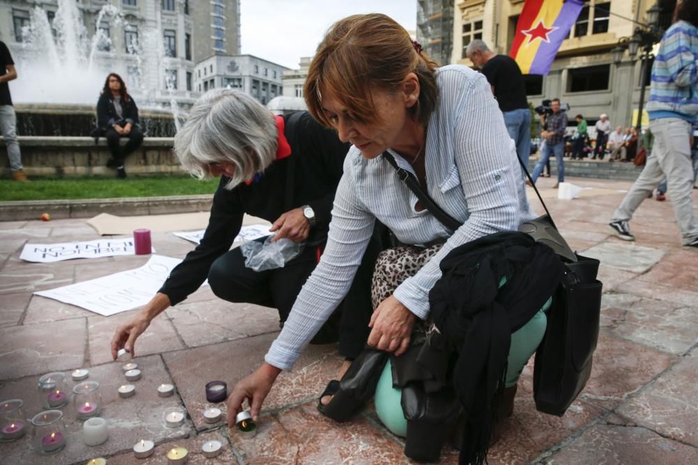 Manifestación en Oviedo de solidaridad con Cataluña