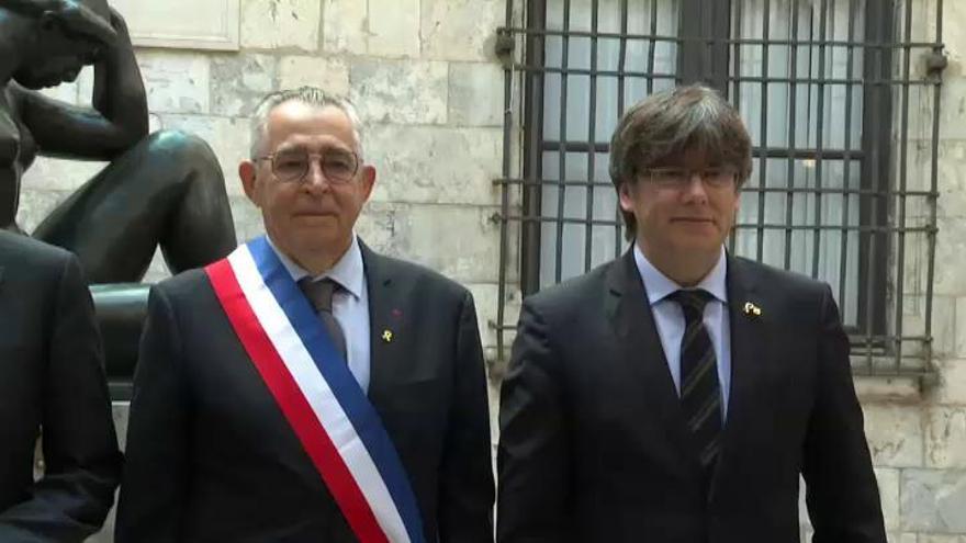 Torra y Puigdemont participan en un acto independentista en Perpiñán