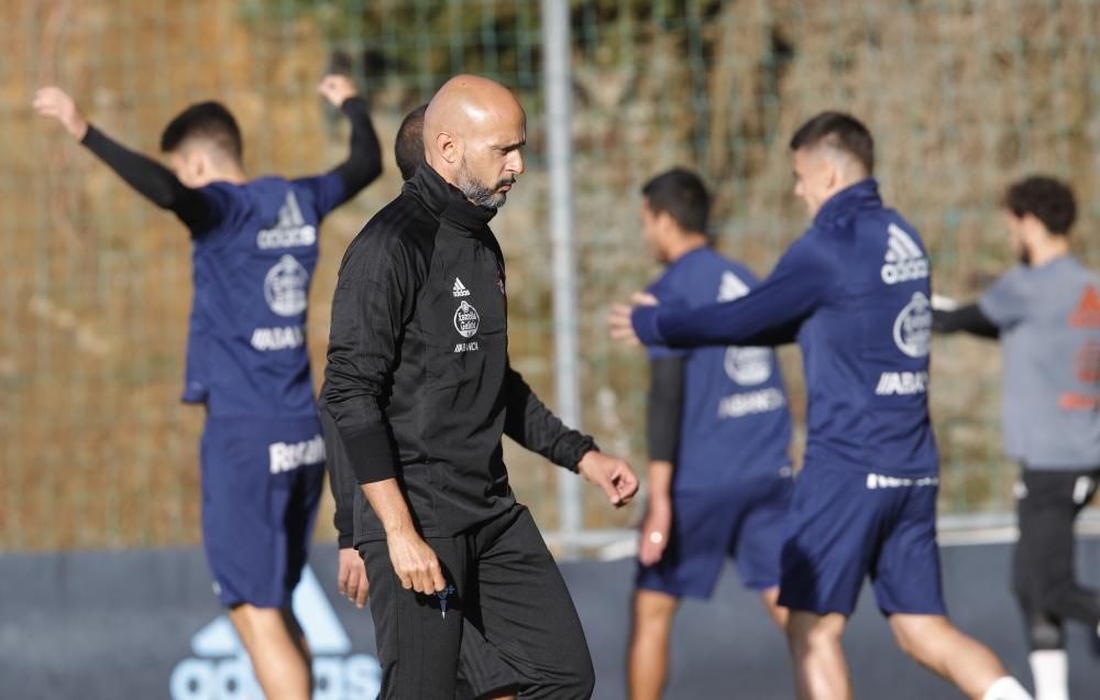 Primera sesión de entrenamiento de Cardoso en A Madroa // R. Grobas