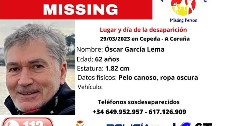 La Guardia Civil pide colaboración para localizar a Óscar García, desaparecido en Teo (A Coruña)