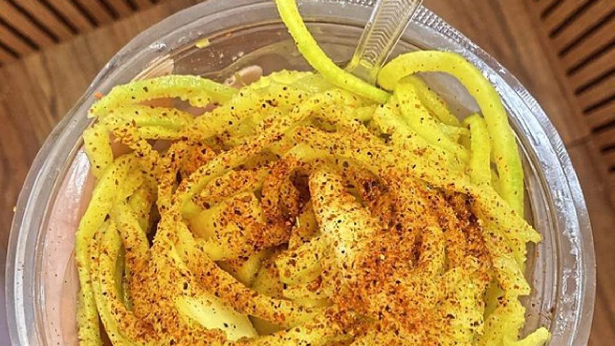 Espaguetis de mango de Mango Wai. Espaguetis de mango de Mango Wai.
