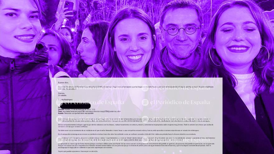 La denuncia contra Monedero alertó al equipo de Irene Montero sobre episodios de acoso sexual en la manifestación del 8M