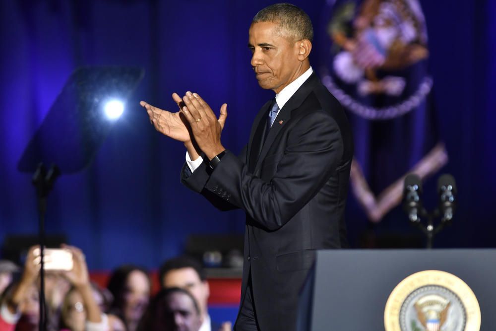 El último discurso de Barack Obama, en imágenes