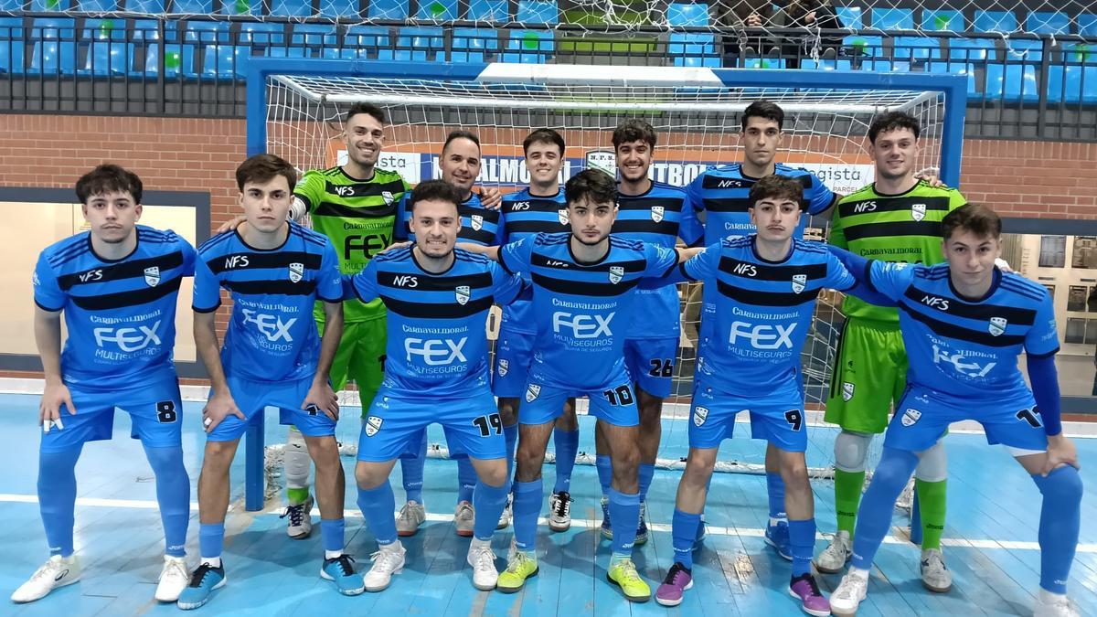 Imagen del Fex Multiseguros Navalmoral antes de su partido ante el Rena, en el que ganó 7-3.