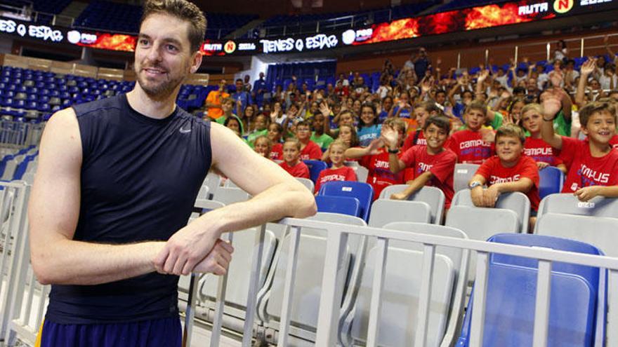 Pau Gasol, ayer miércoles en el Carpena.