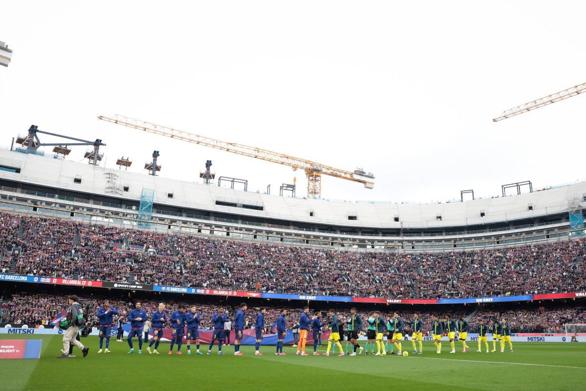 El Spotify Camp Nou, antes del FC Barcelona-Villarreal CF