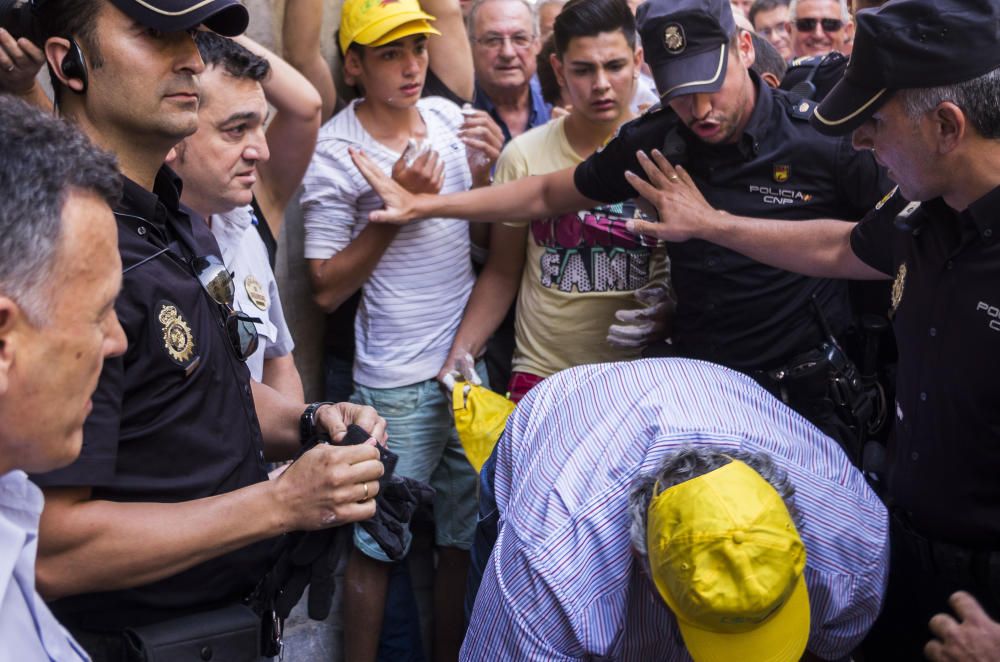 Tensión en la protesta de los agricultores