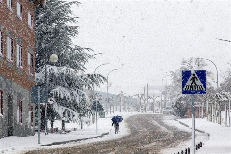 Imágenes de la espectacular nevada de hoy en Aragón