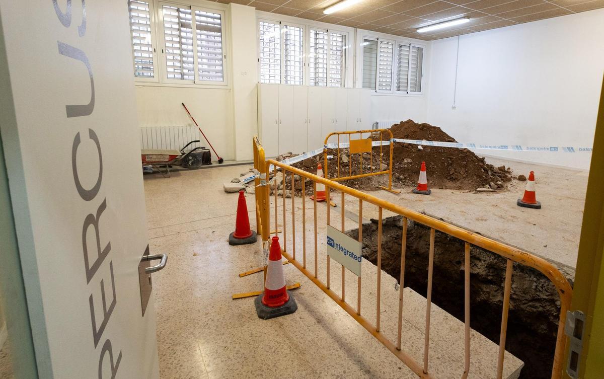 Obras en la escuela municipal de música de L'Hospitalet.