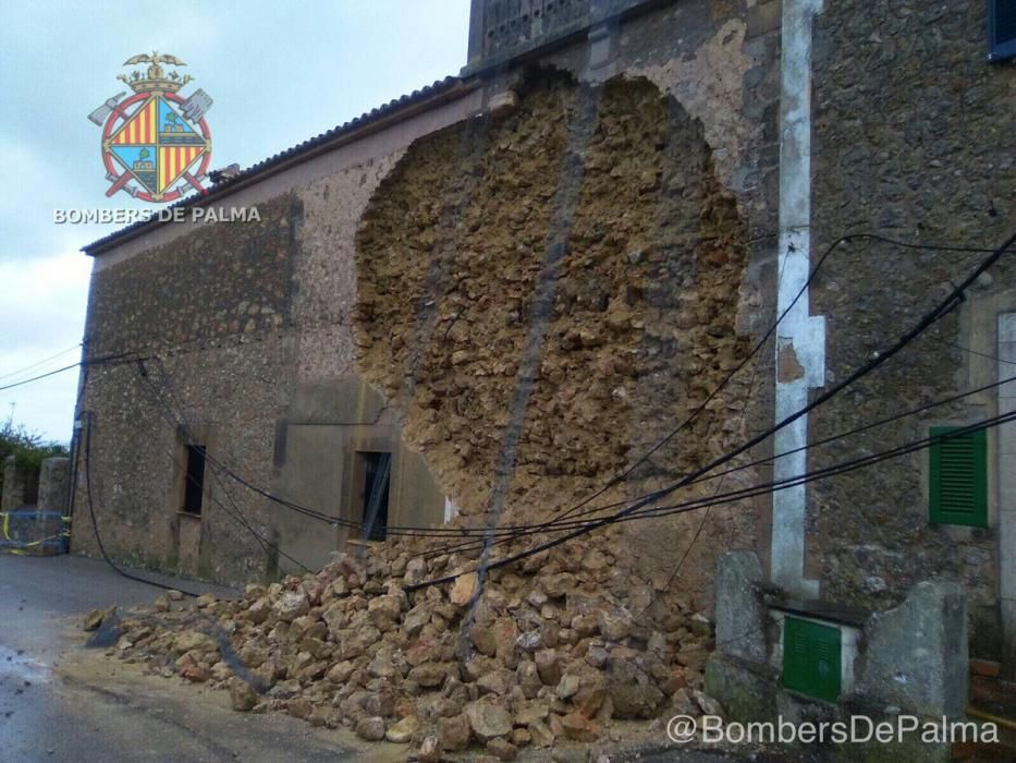 Derrumbes, inundaciones y pinos caídos al paso de la tormenta 'Hugo' por Mallorca