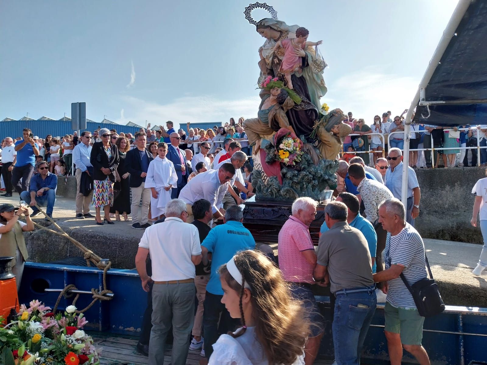 Las celebraciones en honor a la Virgen del Carmen en O Morrazo. La procesión en Bueu