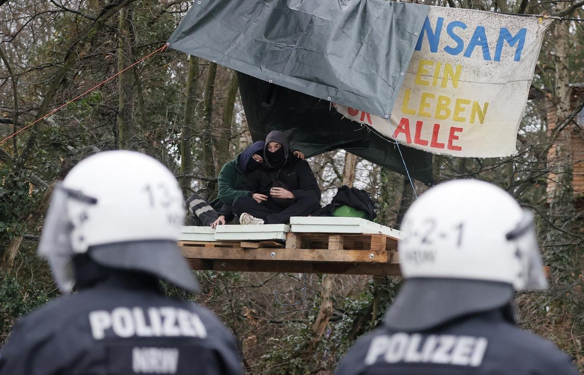 Protesta contra una mina de carbón en Alemania