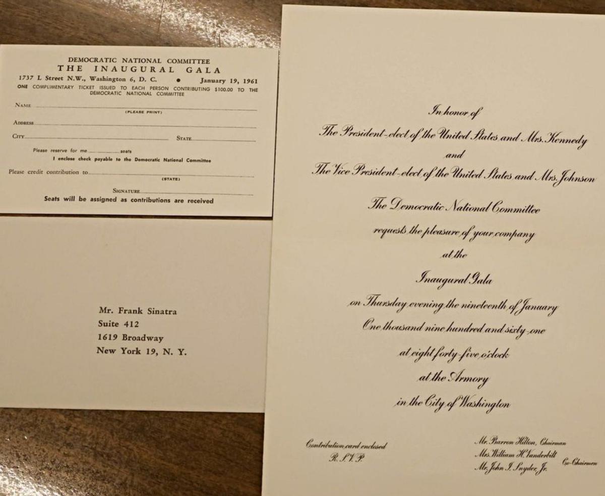 Invitación de Sinatra a Granell para una gala con John F. Kennedy / J. P.