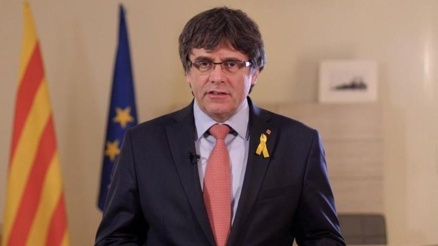 Puigdemont en su última intervención desde Bruselas.