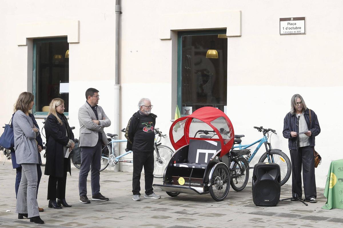 Un dels tricicletes elèctrics que es fan servir a les passejades.