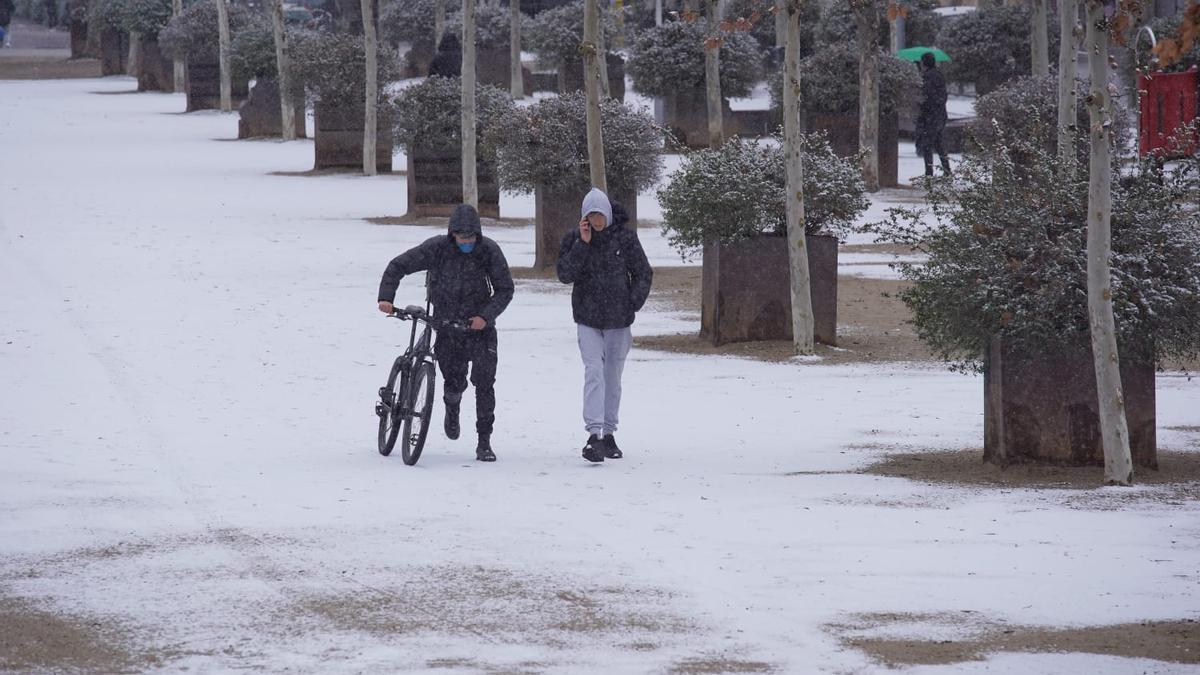 Nieva en Igualada