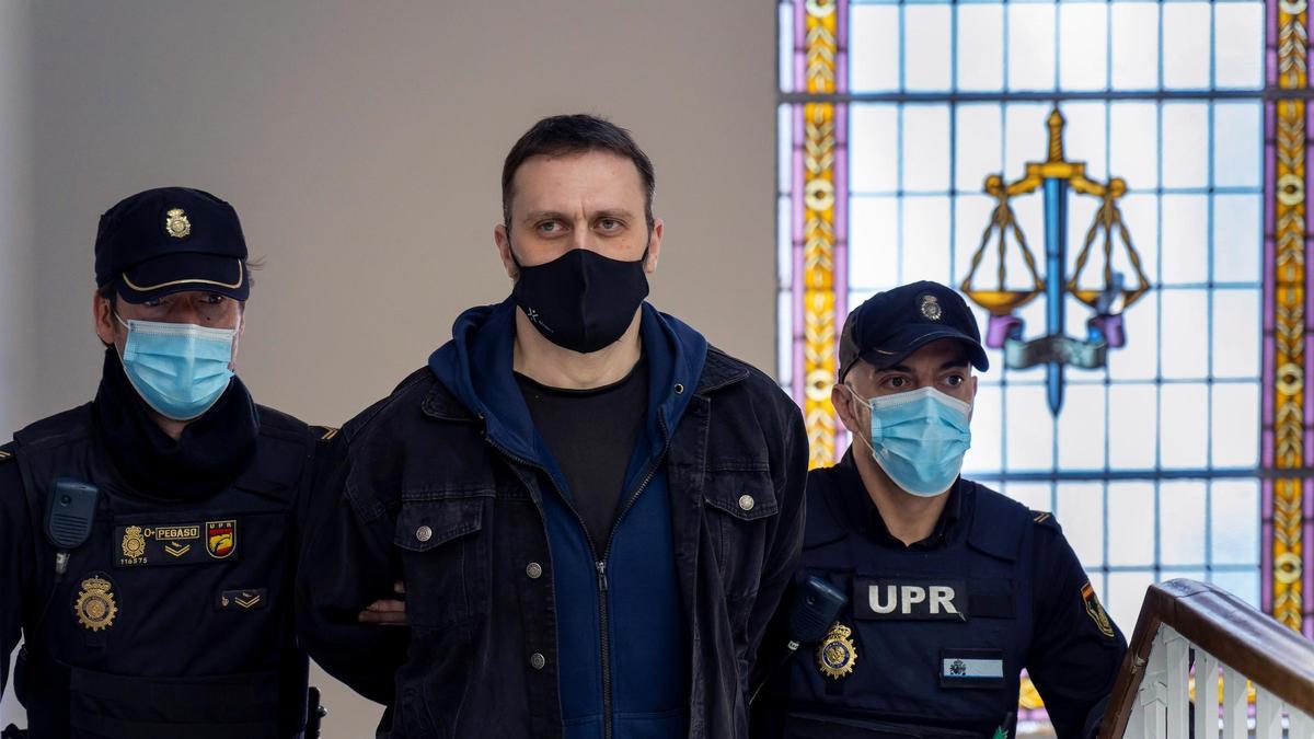 Igor el Ruso, en Teruel, durante el juicio en 2021 por el triple asesinato en Andorra.