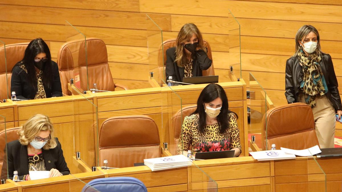 Diputadas del PP con ropa de estampado animal en solidaridad con Elena Candia