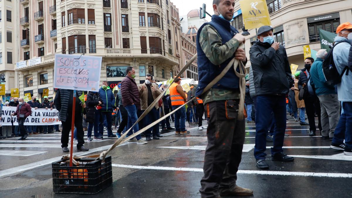 Uno de los manifestantes