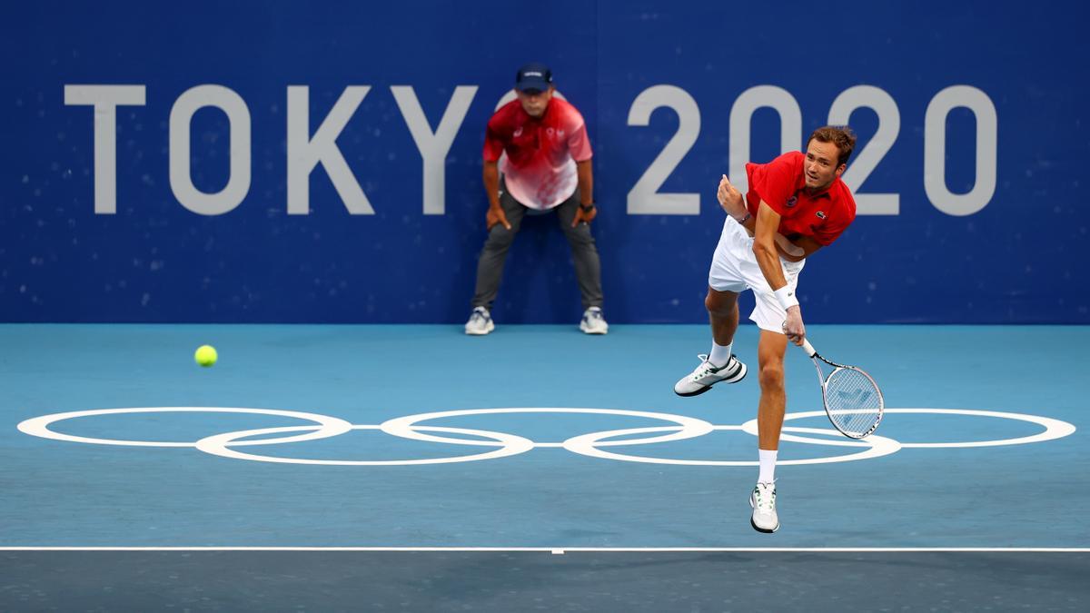 Una imagen del partido entre Carreño-Medvedev