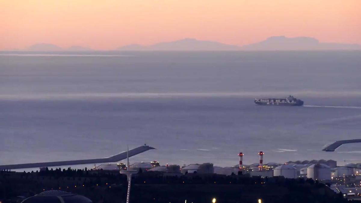 El perfil de Mallorca visto desde el observatorio Fabra de Barcelona