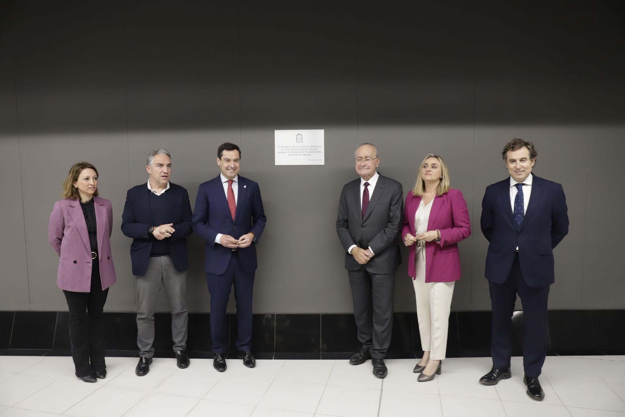 Inauguración de la estación Guadalmedina del metro de Málaga