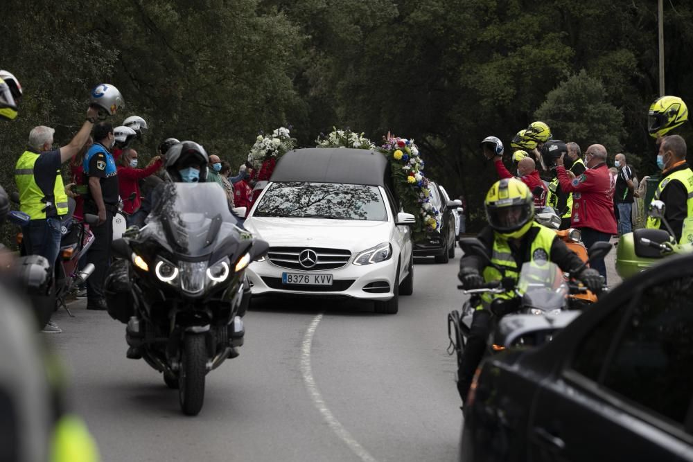 Funeral y despedida motera de Bernard Marcos, el mecánico fallecido en Llanes en un fatal accidente