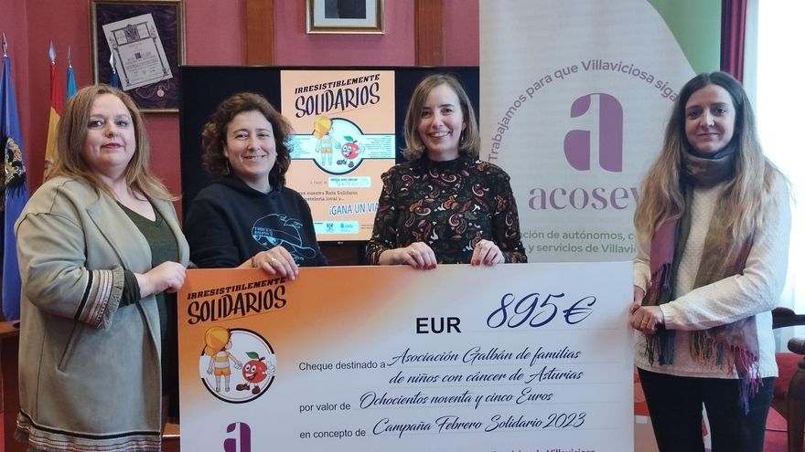 Acosevi entrega en Villaviciosa la recaudación de su campaña solidaria a la Asociación Galbán