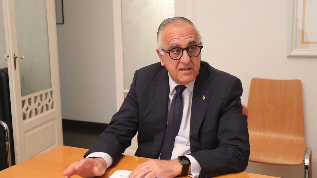 Sánchez Garnica, durante la entrevista realizada con EL PERIÓDICO DE ARAGÓN.