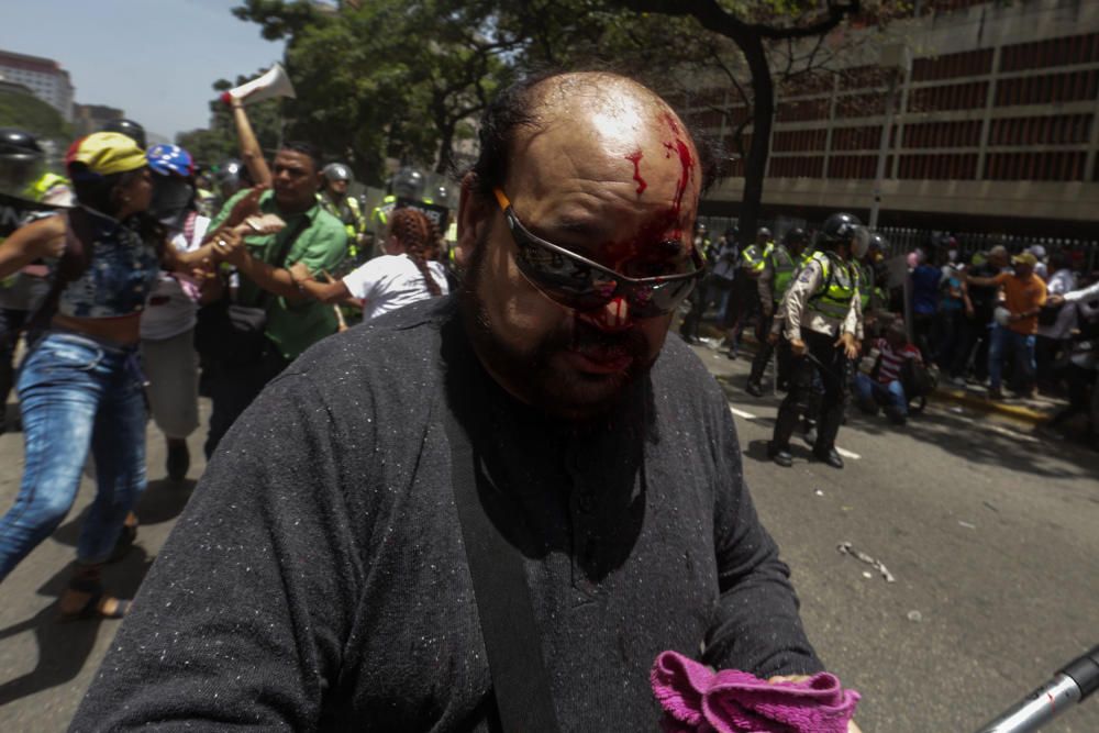 Incidentes en la marcha opositora en Venezuela