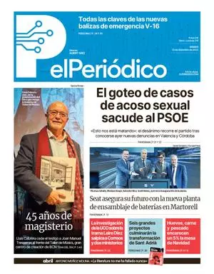 La portada de EL PERIÓDICO del 13 de diciembre de 2025