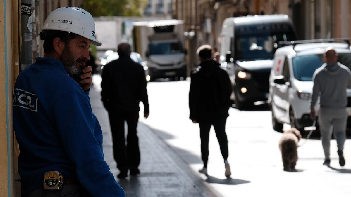 Un trabajador de la construcción en Málaga.
