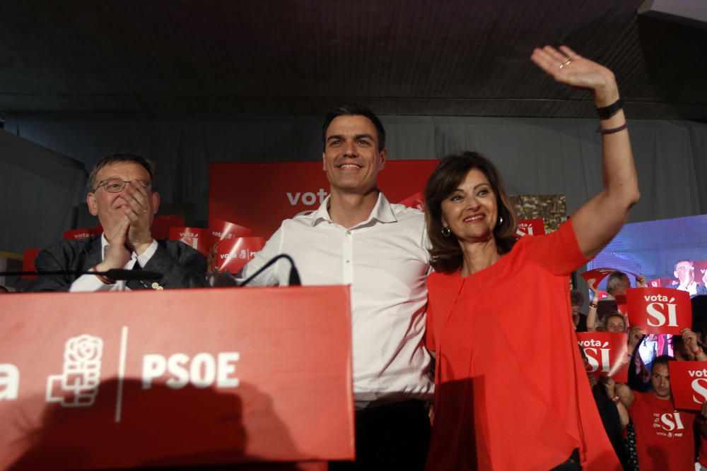 Mitin de Pedro Sánchez en l'Umbracle