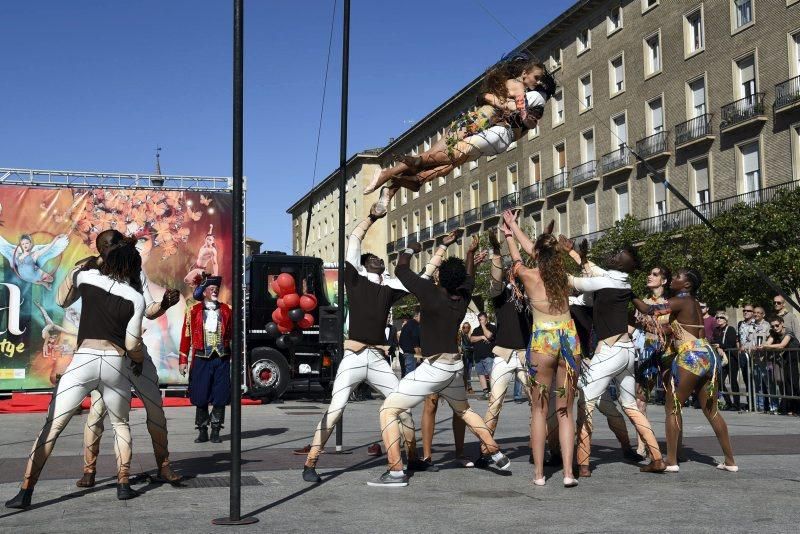 Circo italiano en la Plaza del Pilar