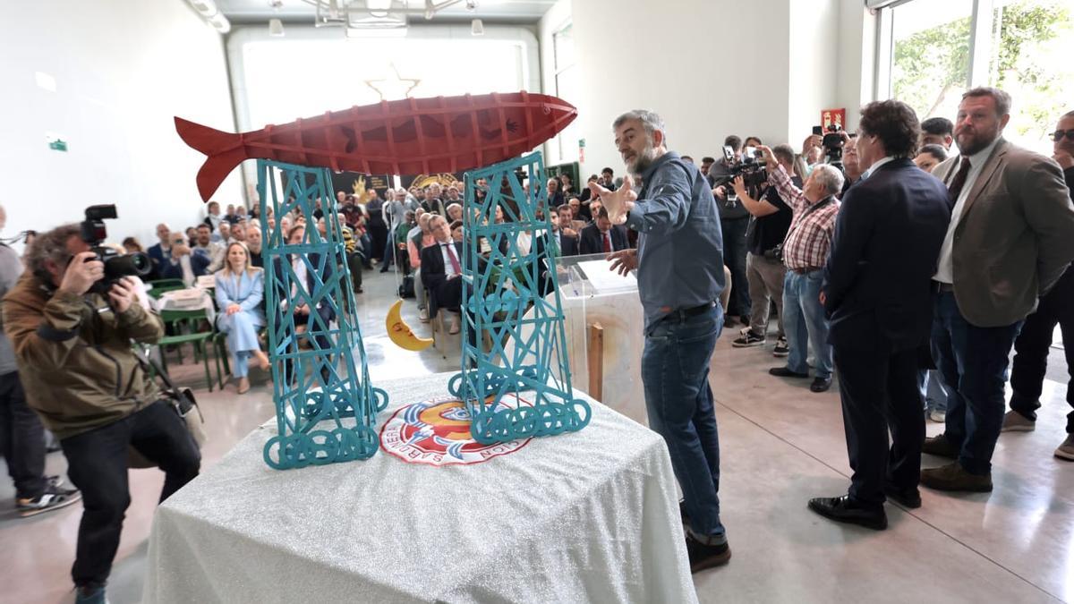 Un momento de la presentación del Catafalco de la Sardina 2025 en Espinardo.